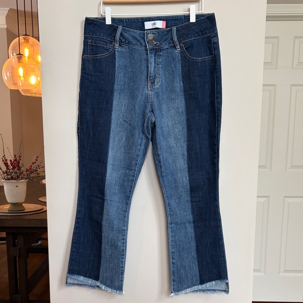 CAbi Two-Tone Blue‎ Flare Jeans
